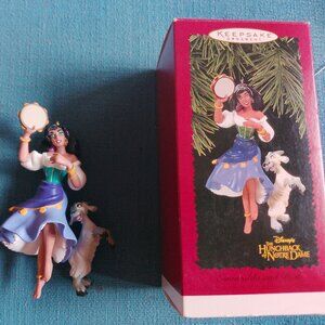 NEW 1996 Disney Hallmark Ornament Esmeralda and Djali